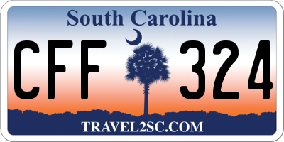 SC license plate CFF324
