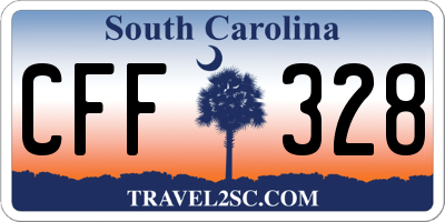 SC license plate CFF328