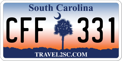SC license plate CFF331