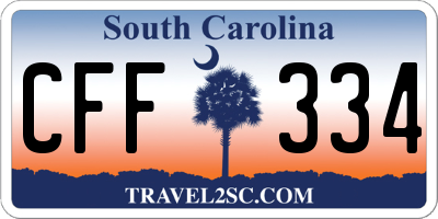 SC license plate CFF334