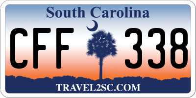 SC license plate CFF338