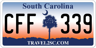 SC license plate CFF339
