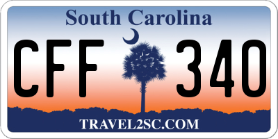 SC license plate CFF340