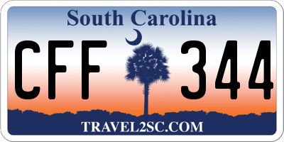 SC license plate CFF344