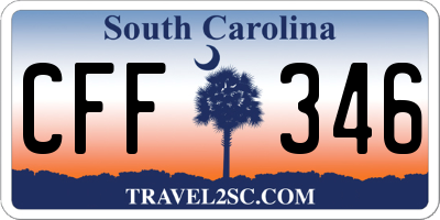 SC license plate CFF346