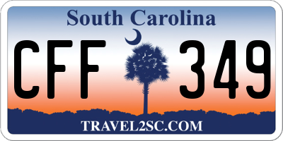 SC license plate CFF349