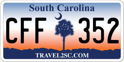 SC license plate CFF352