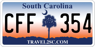 SC license plate CFF354