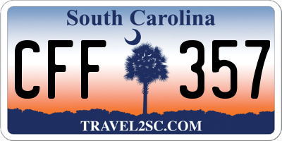 SC license plate CFF357