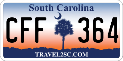 SC license plate CFF364