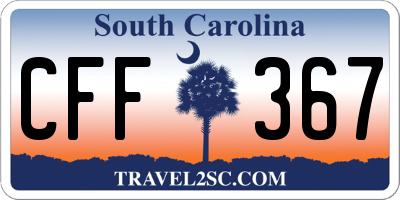 SC license plate CFF367