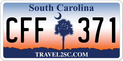 SC license plate CFF371