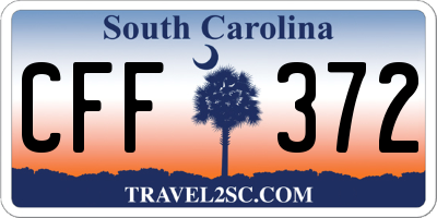 SC license plate CFF372