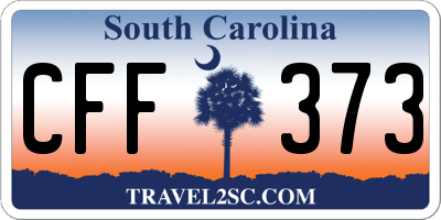SC license plate CFF373