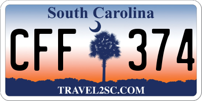 SC license plate CFF374