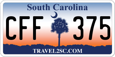 SC license plate CFF375