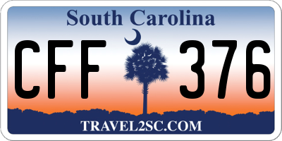 SC license plate CFF376