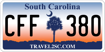 SC license plate CFF380