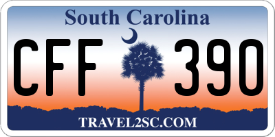 SC license plate CFF390
