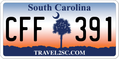 SC license plate CFF391