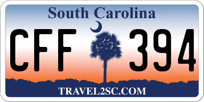 SC license plate CFF394