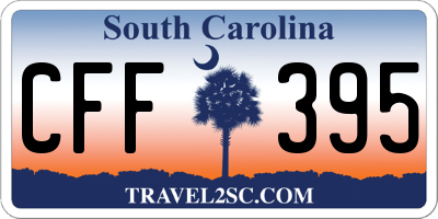 SC license plate CFF395