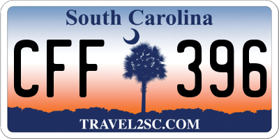 SC license plate CFF396