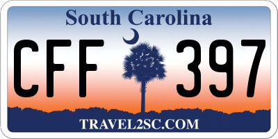 SC license plate CFF397
