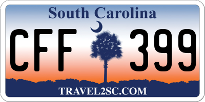 SC license plate CFF399