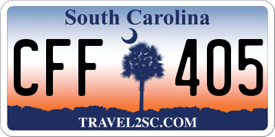 SC license plate CFF405