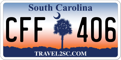 SC license plate CFF406