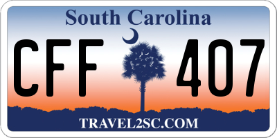 SC license plate CFF407