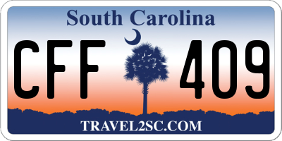 SC license plate CFF409
