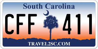 SC license plate CFF411