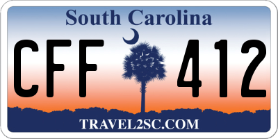 SC license plate CFF412