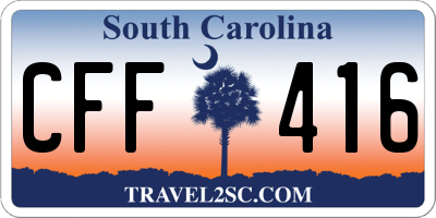 SC license plate CFF416