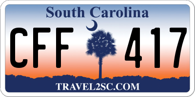 SC license plate CFF417