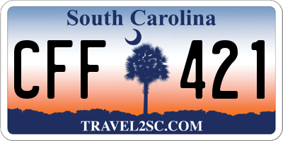 SC license plate CFF421