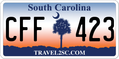 SC license plate CFF423