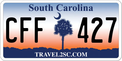 SC license plate CFF427