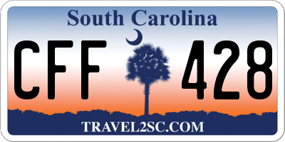 SC license plate CFF428