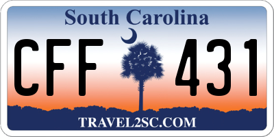 SC license plate CFF431