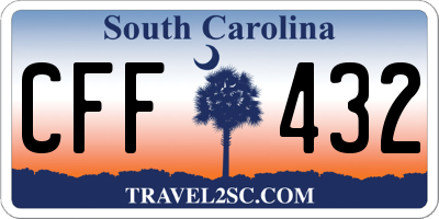 SC license plate CFF432