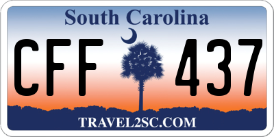 SC license plate CFF437