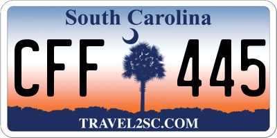 SC license plate CFF445