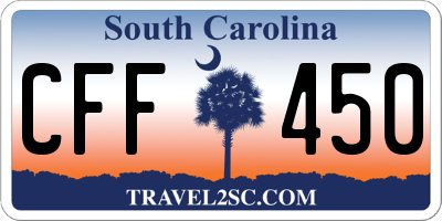 SC license plate CFF450
