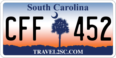 SC license plate CFF452
