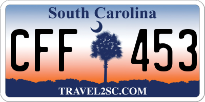 SC license plate CFF453