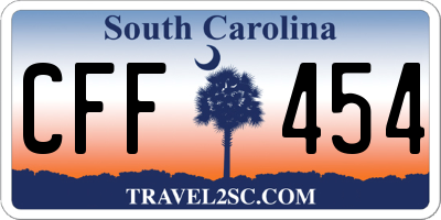 SC license plate CFF454