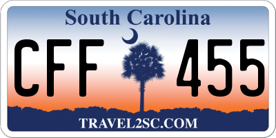 SC license plate CFF455